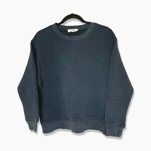 YMC Sweatshirt XS Navy Zipped Bottom Details Boxy Fit